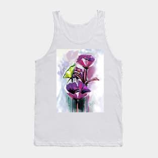 Blooming Purple Flowers Tank Top